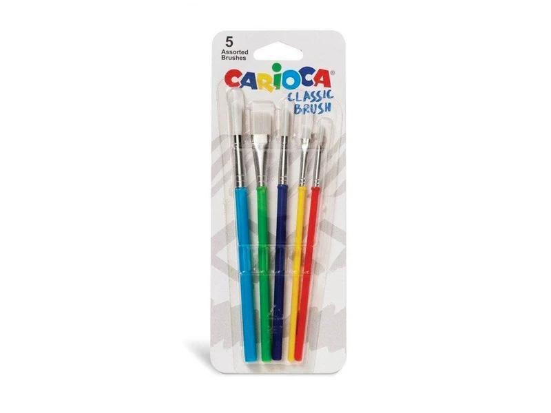 Lot de 5 pinceaux scolaires - Carioca