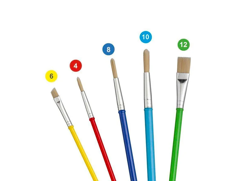 Lot de 5 pinceaux scolaires - Carioca
