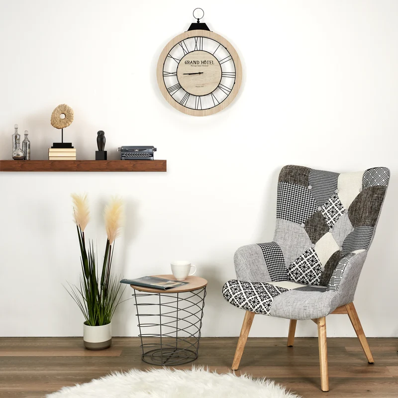 FAUTEUIL HELSINKI PATCHWORK GRIS