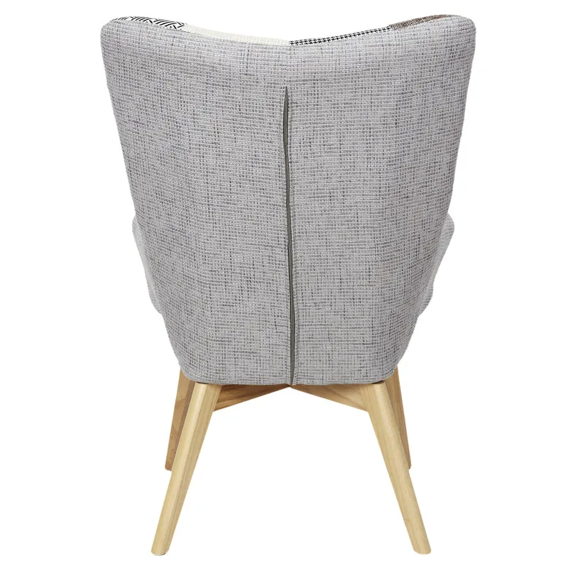 FAUTEUIL HELSINKI PATCHWORK GRIS