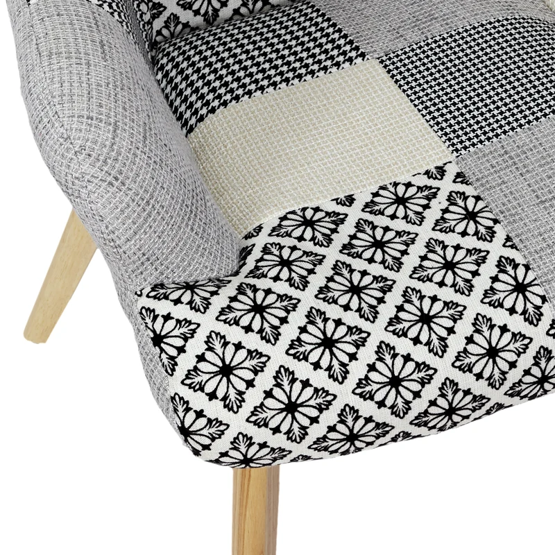 FAUTEUIL HELSINKI PATCHWORK GRIS