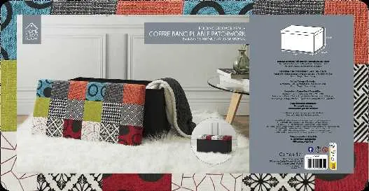 COFFRE BANC PLIABLE PATCHWORK