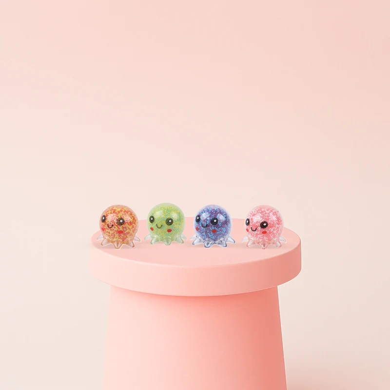 Squishy Octopus with Beads Soft Stress Relief Toy