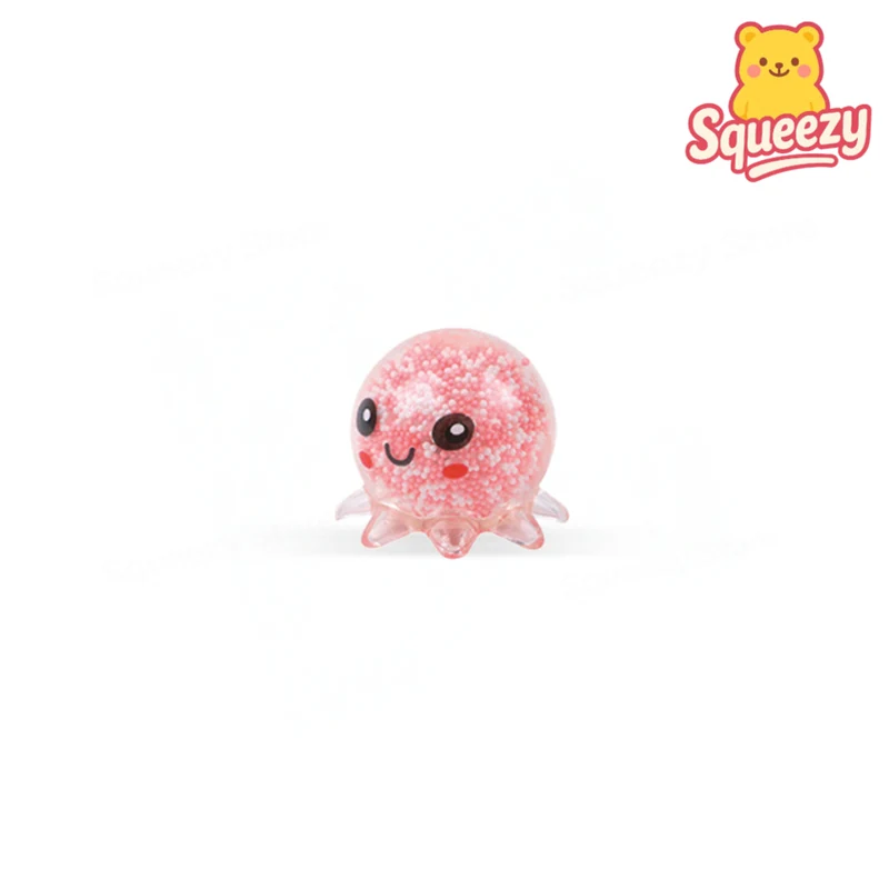 Squishy Octopus with Beads Soft Stress Relief Toy