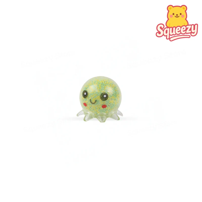 Squishy Octopus with Beads Soft Stress Relief Toy
