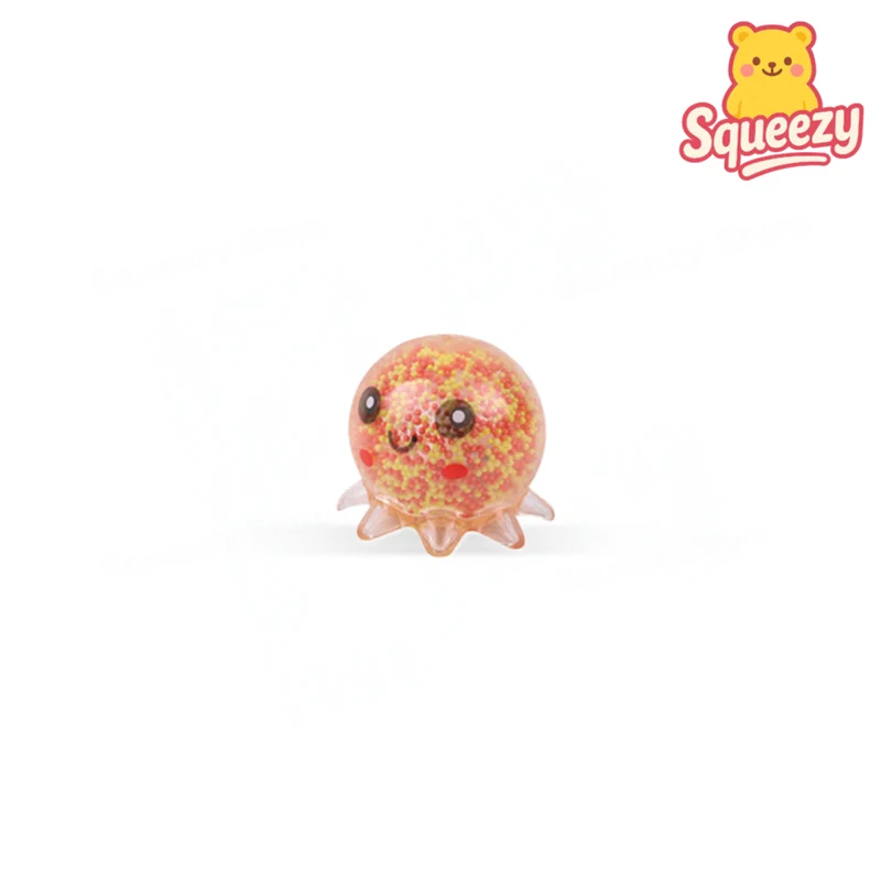 Squishy Octopus with Beads Soft Stress Relief Toy