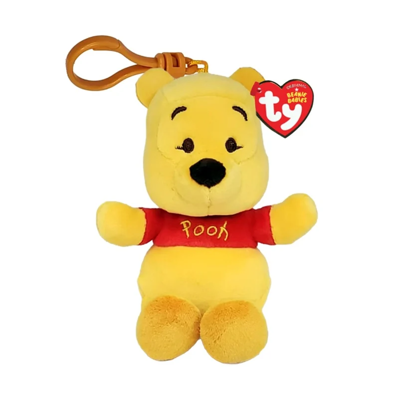 TY Floppy Plush with Clip, Winnie the Pooh, 5 Inches, 1 Count