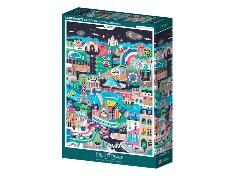 Puzzle Monuments de Paris 1000 pièces - Pieces & Peace