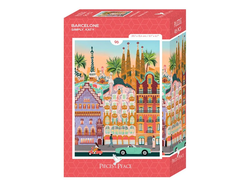 Mini Puzzle – Barcelone 96 pièces - Pieces&Peace