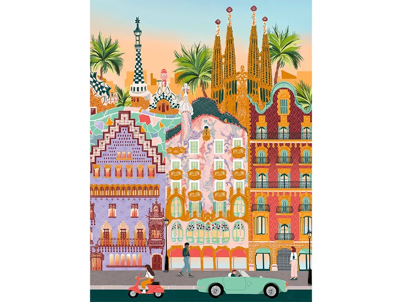 Mini Puzzle – Barcelone 96 pièces - Pieces&Peace