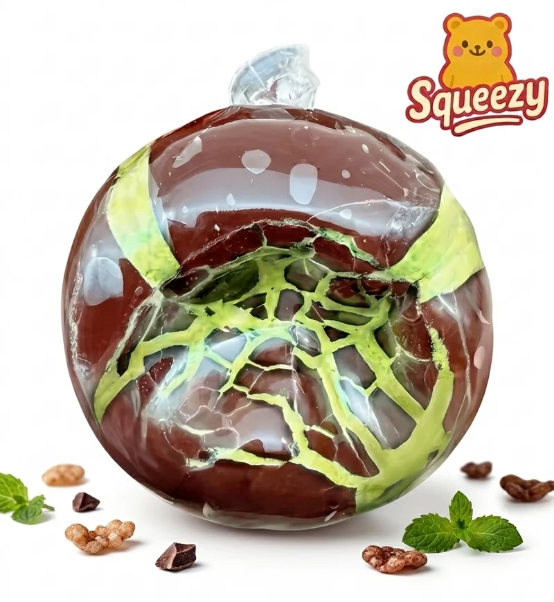 Crunchy Chocolate squishy Handmade Ball