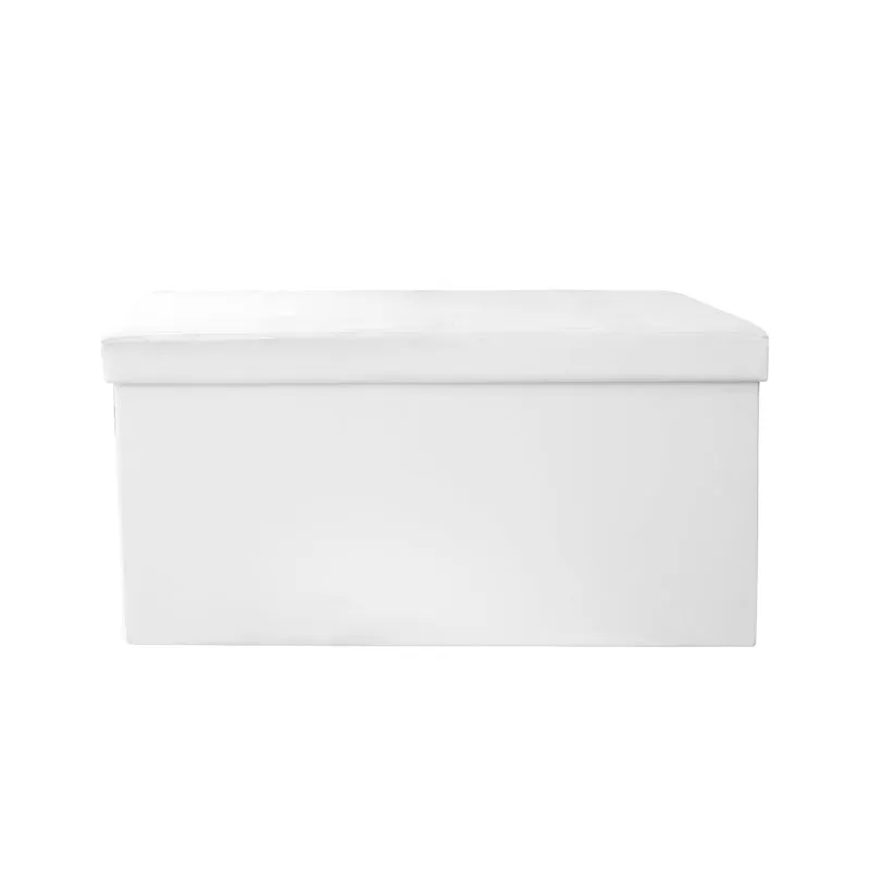 COFFRE BANC PLIABLE PU BLANC