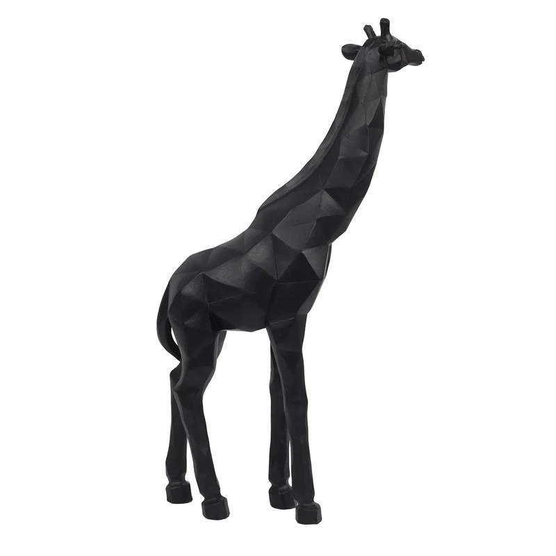 GIRAFE ORIGAMI NOIR H40CM