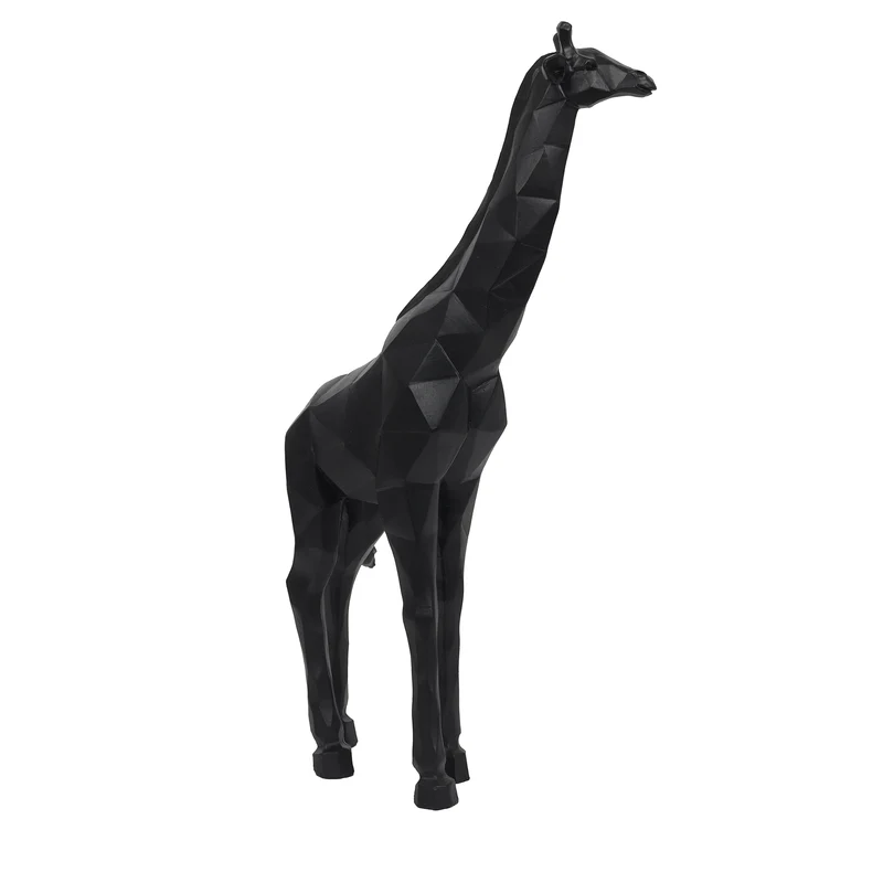 GIRAFE ORIGAMI NOIR H40CM