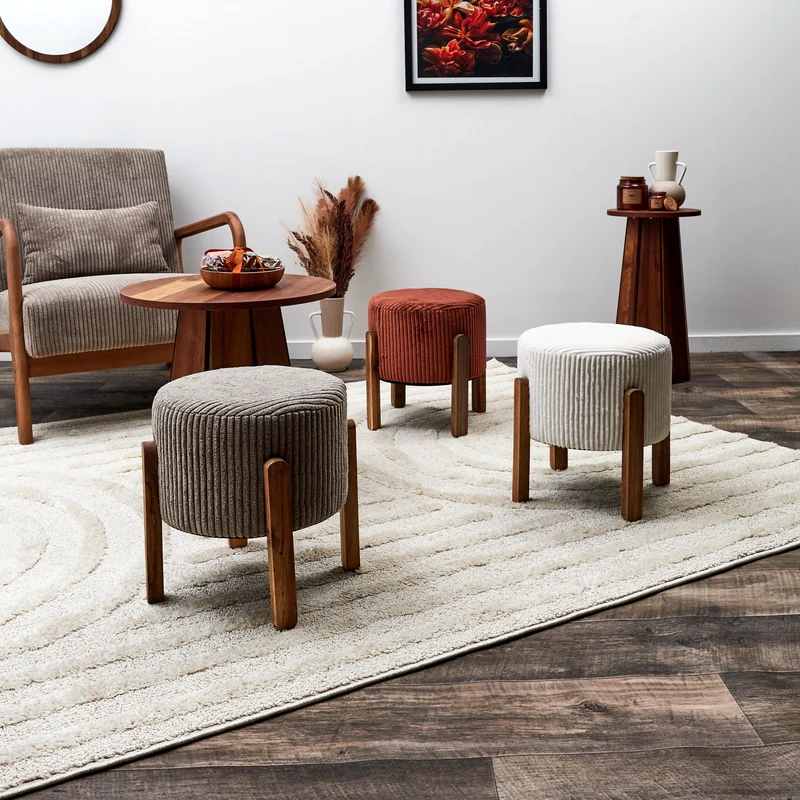 TABOURET COTELE SCOTT TERRACOTTA - LOT DE 2