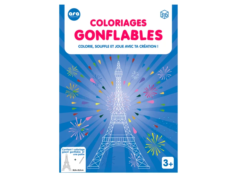 Coloriages gonflables - Tour Eiffel- Ara Créative