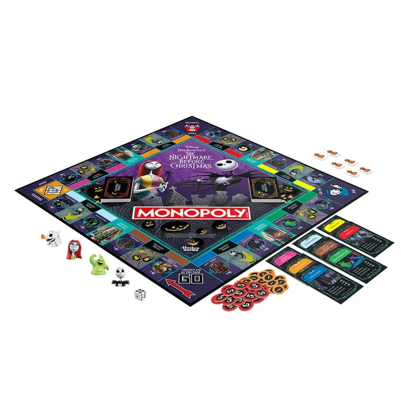 Nightmare Before Christmas Monopoly Edition Board Game, Disney, 1 Count