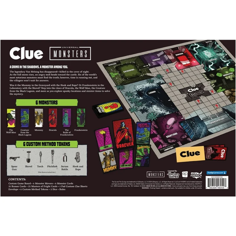 Universal Monster Clue Board Game, 1 Count
