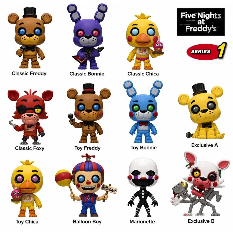 Five Nights At Freddy's 3D Foam Bag Clip, Mystery Bag Clip, 1 Count