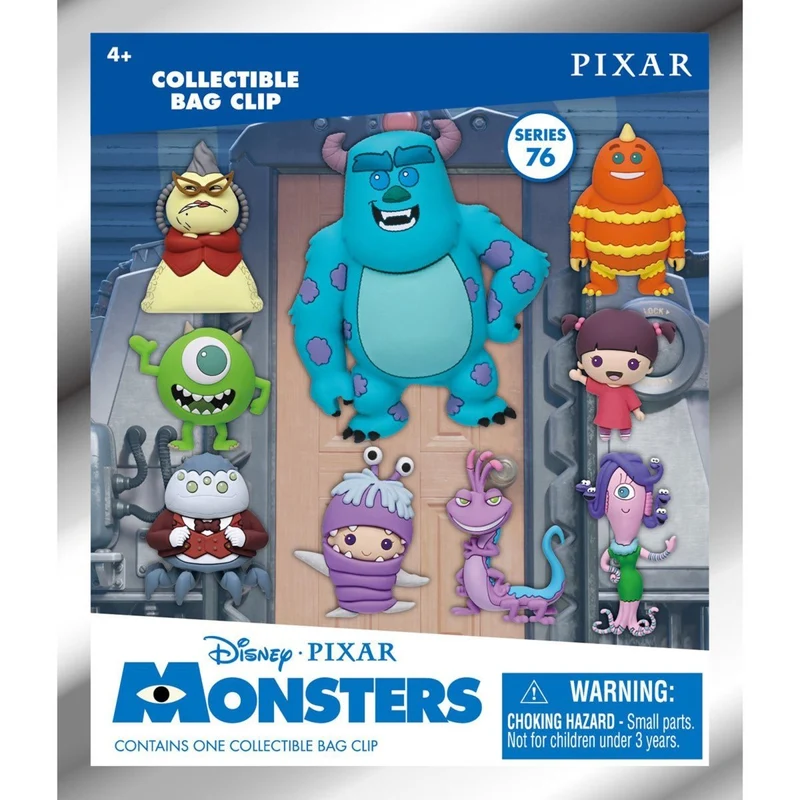 Monsters University 3D Foam Bag Clip, Mystery Bag Clip, Disney, 1 Count