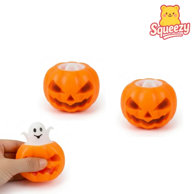 Halloween Squeeze Toys with Popping Ghosts Stress Relief Toy