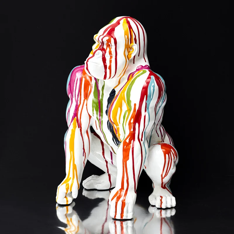 GORILLE BLANC RAINBOW DECO 46CM