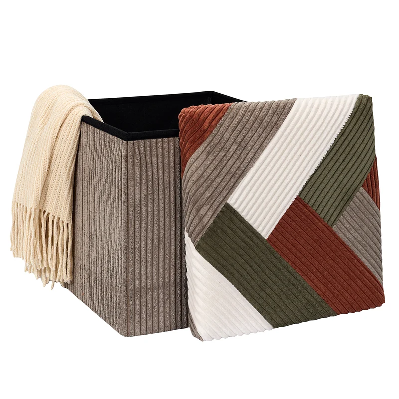COFFRE POUF PLIABLE PATCHWORK COTELE SCOTT