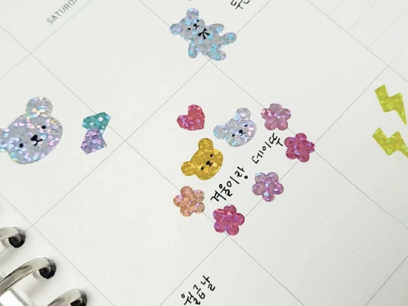 3 planches de stickers - formes holographiques 2