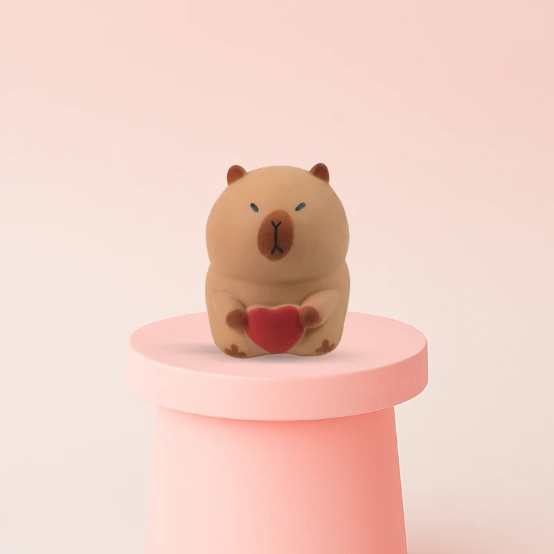 Jumbo Capybara with Heart Super Soft Slow Rising Stress Relief Toy