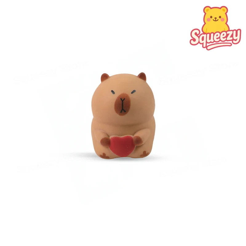 Jumbo Capybara with Heart Super Soft Slow Rising Stress Relief Toy