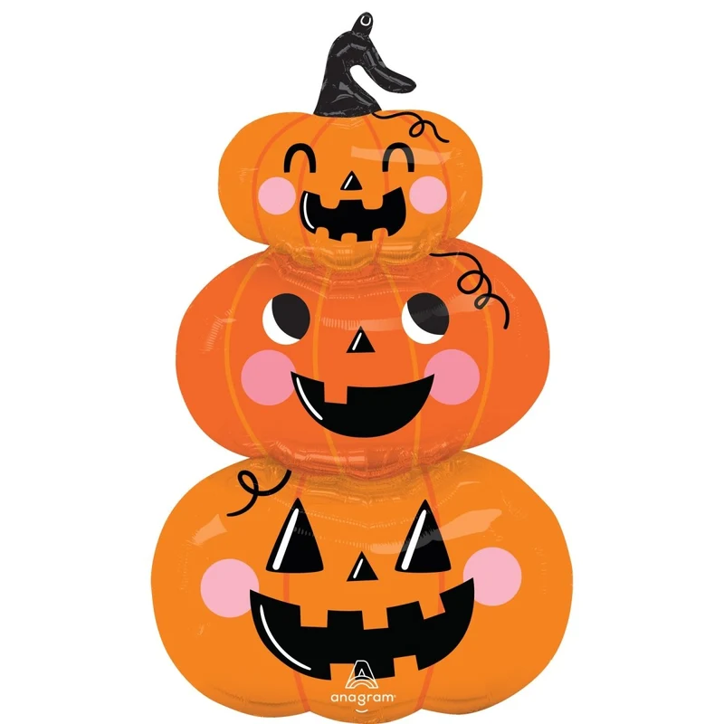 Stack O Lanterns Pumpkins Supershape Mylar Foil Balloon, 21 Inches, 1 Count