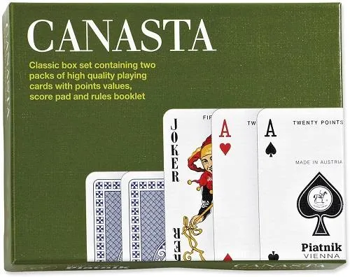 Double Deck Cards & Canasta Scorecards - Double jeu de cartes et feuilles de score de canasta
