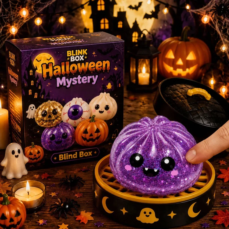 Halloween Mystery Blind Box Glitter Squishy 🎃👻 Une surprise effrayamment amusante !