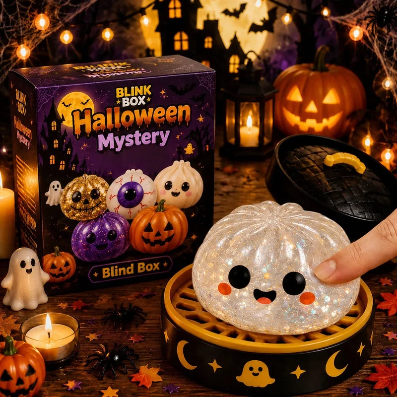 Halloween Mystery Blind Box Glitter Squishy 🎃👻 Une surprise effrayamment amusante !