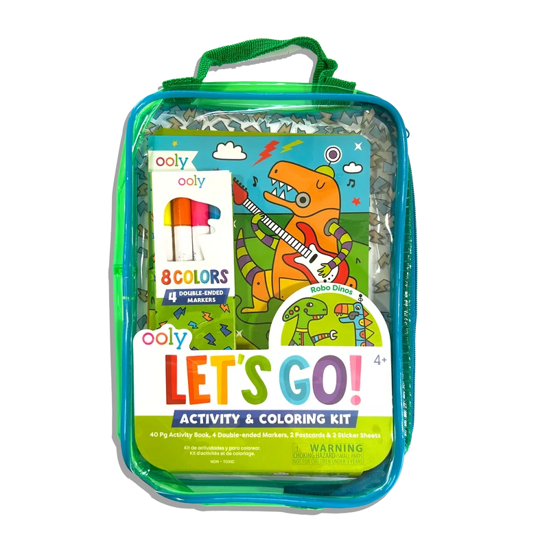 OOLY Let's Go! Robo Dinos Activity & Coloring Kit