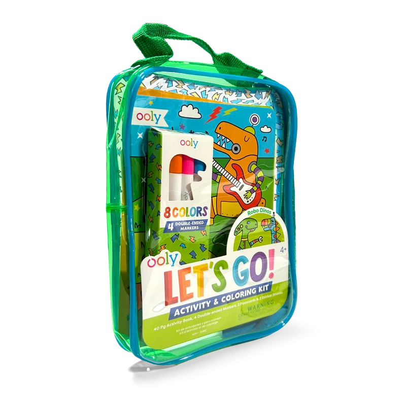 OOLY Let's Go! Robo Dinos Activity & Coloring Kit