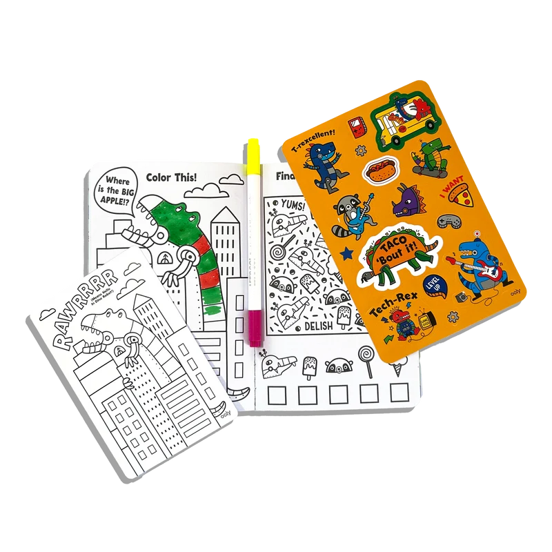 OOLY Let's Go! Robo Dinos Activity & Coloring Kit