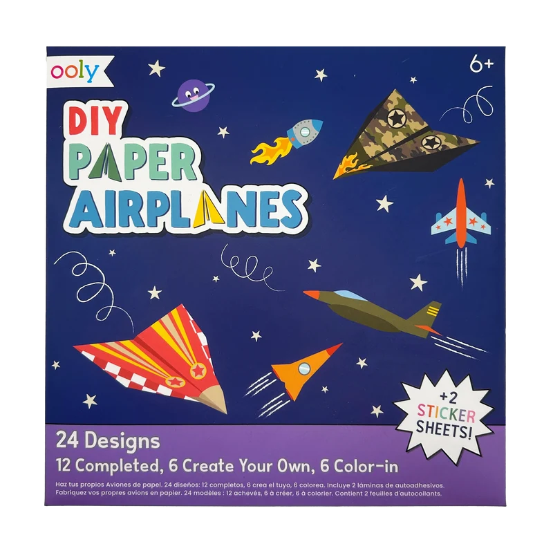 OOLY DIY Paper Airplanes Activity Kit 24ct