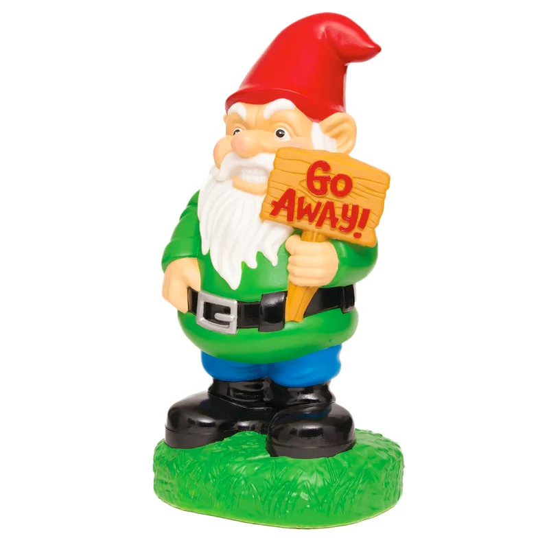 Go Away! Blow Mold Light Up Gnome - 2 feet tall