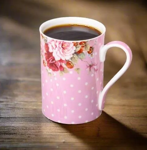 McIntosh Dots & Roses Pink Classico Mug - Tasse pois et roses roses