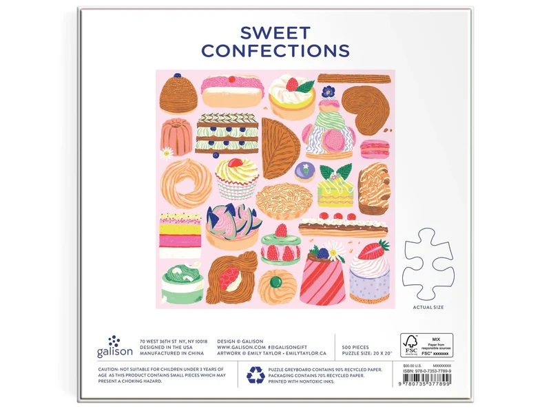 Puzzle Sweet Confections - 500 pièces - Galison