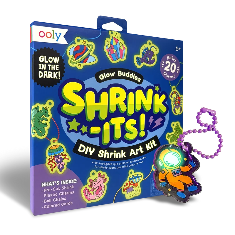 OOLY Shrink-Its! Glow Buddies DIY Shrink Art Kit 20ct