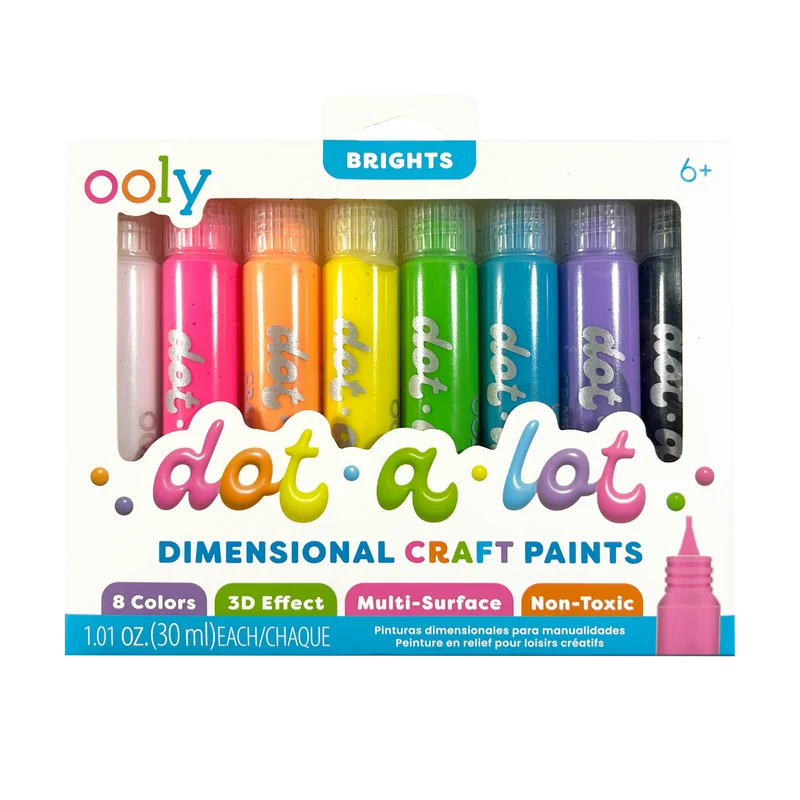 OOLY Dot-a-Lot 3D Dimensional Craft Paint Set 8ct