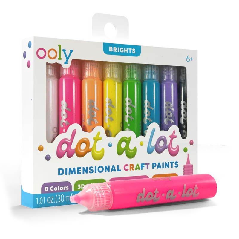 OOLY Dot-a-Lot 3D Dimensional Craft Paint Set 8ct