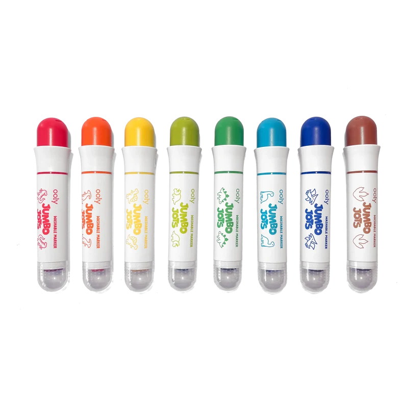 OOLY Jumbo Jots Dinosaur Dual Tip Stamp Markers 8-Piece Set