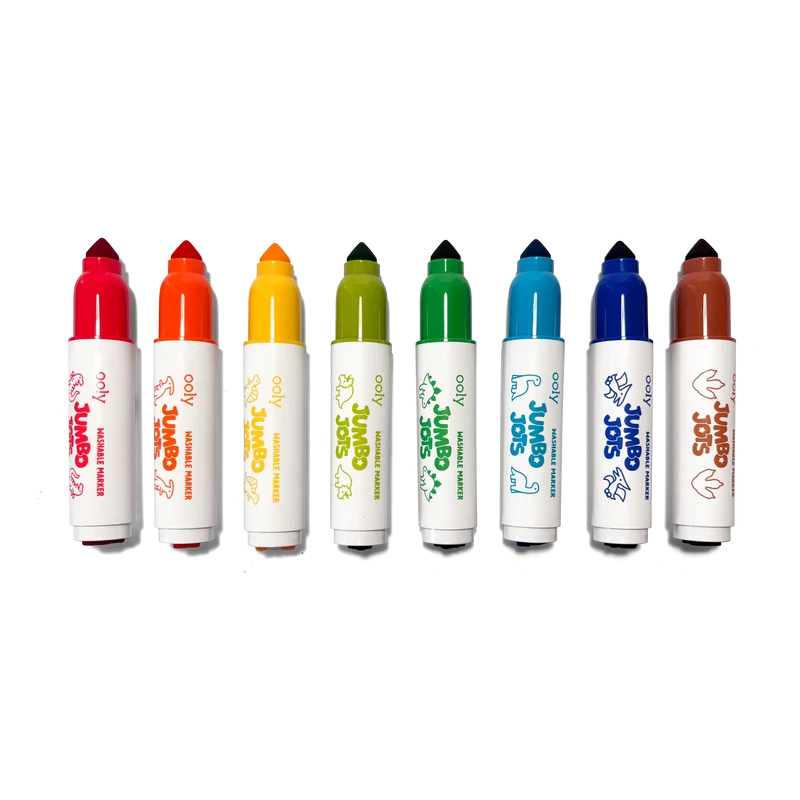 OOLY Jumbo Jots Dinosaur Dual Tip Stamp Markers 8-Piece Set