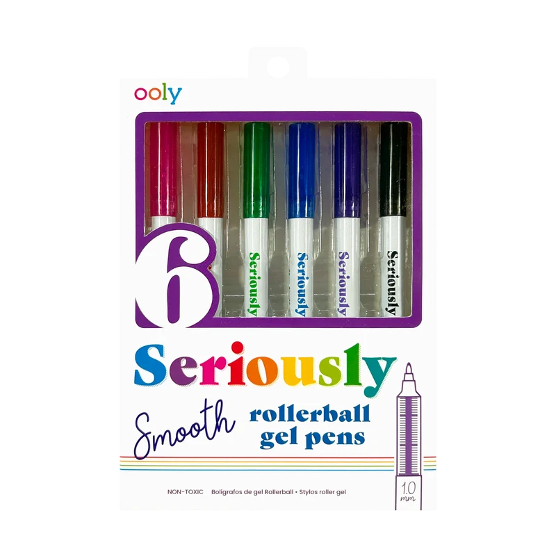 OOLY Seriously Smooth Rollerball Gel Pens 6-Piece Set