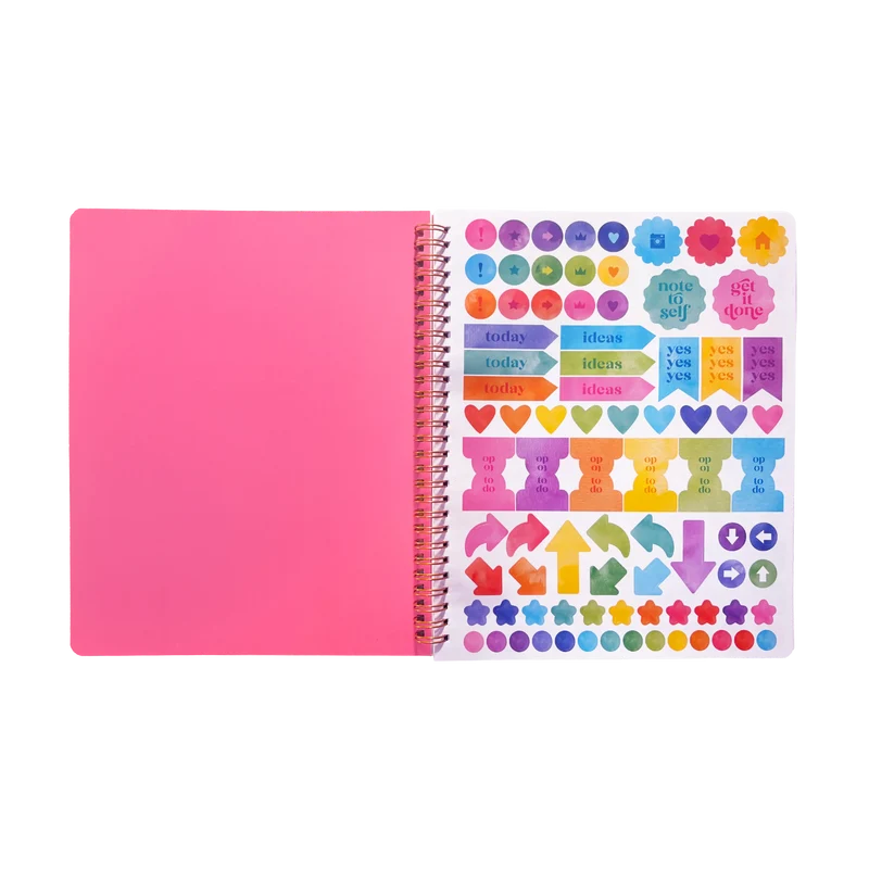 OOLY Artful Notes Geoscape Reverse Coloring Notebook 100 Pages
