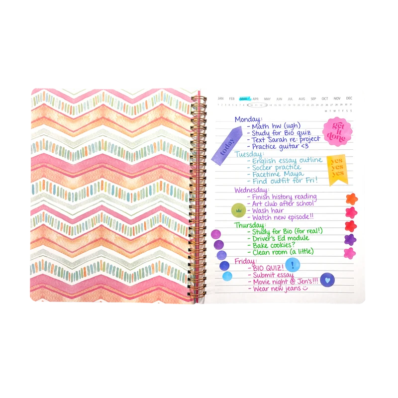 OOLY Artful Notes Geoscape Reverse Coloring Notebook 100 Pages
