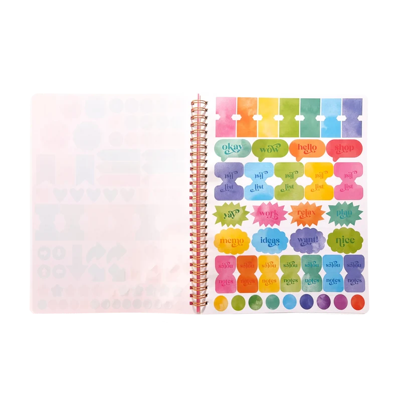 OOLY Artful Notes Geoscape Reverse Coloring Notebook 100 Pages